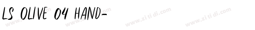 LS Olive 04 Hand字体转换